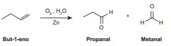 A ozonólise, reação utilizada na indústria madeireira para a produção de papel, é também utilizada em escala de laboratório na síntese de aldeídos e cetonas