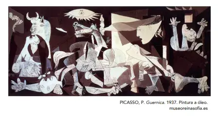 Pintada em 1937 para a Exposição Internacional de Paris, a tela de Picasso é um registro e um protesto diante da Guerra Civil Espanhola (1936-1939)