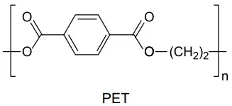 Considere a estrutura do polímero conhecido pela sigla PET (polietilenotereftalato) 